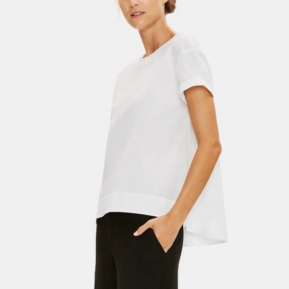 Eileen Fisher Tops - EILEEN FISHER Organic Cotton Short-Sleeve Top Blouse Sz XL lagenlook